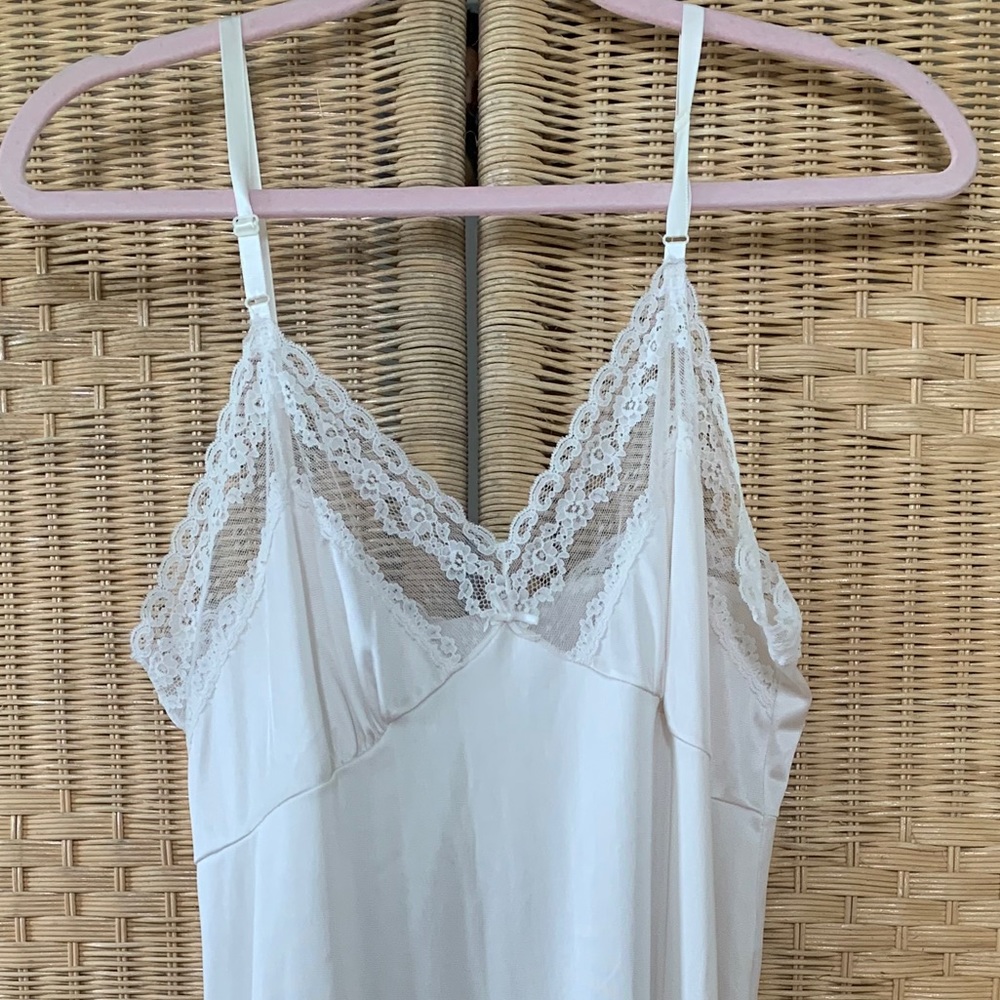 vintage white slip dress